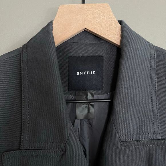 SMYTHE Unstructured Double Breasted Blazer Grey Size XS Classic‎ Menswear Chic - Picture 8 of 16